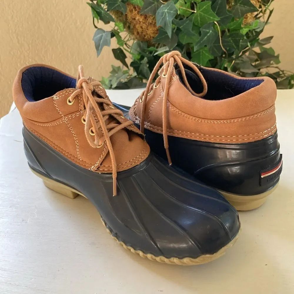 Tommy Hilfiger Lace Up Harley Waterproof Duck Boots Women Size 8
